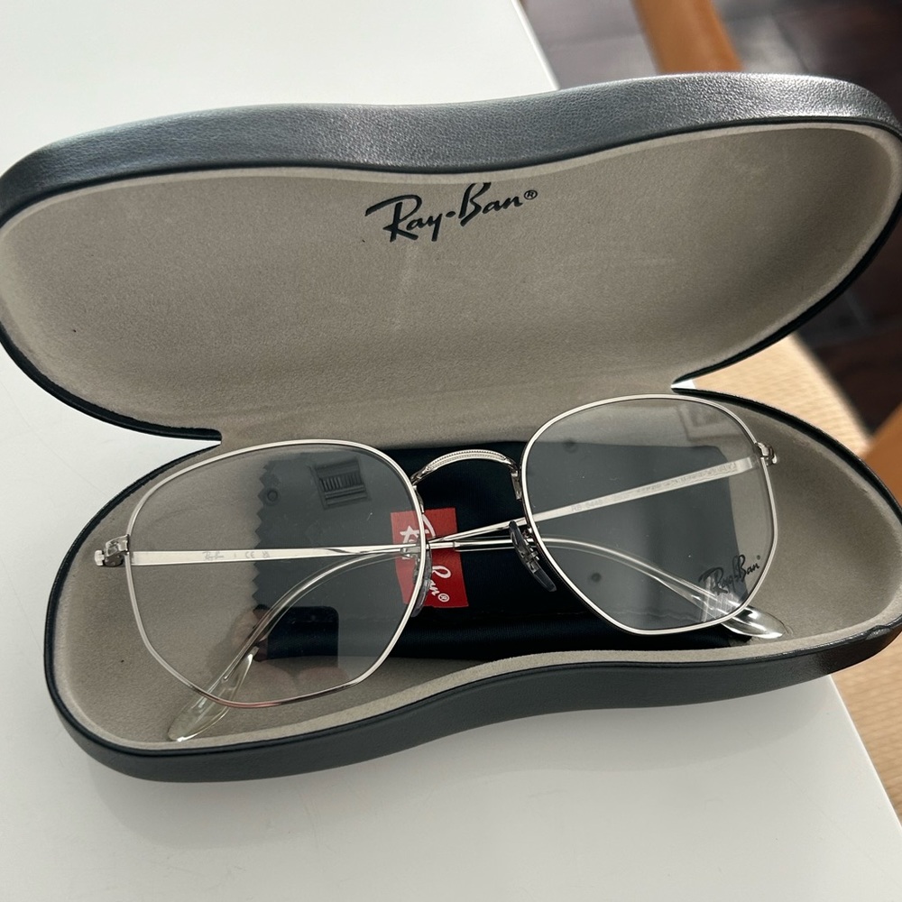 Ray-Ban Hexagonal Optics Eyeglasses in Silver